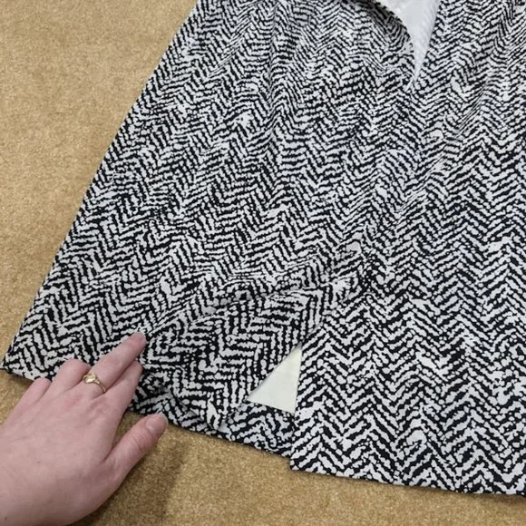 Vintage George Simonton Skirt Suit Black & White Patterned - Picture 9 of 10